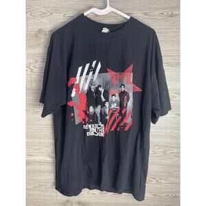 Vintage New Kids On The Block The Block Live Tshirt Black XL